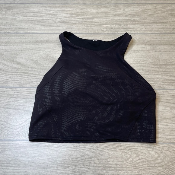 LULULEMON BLACK Invigorate Racerback Training Tank Top Removable Pads size L(12) - Picture 5 of 16